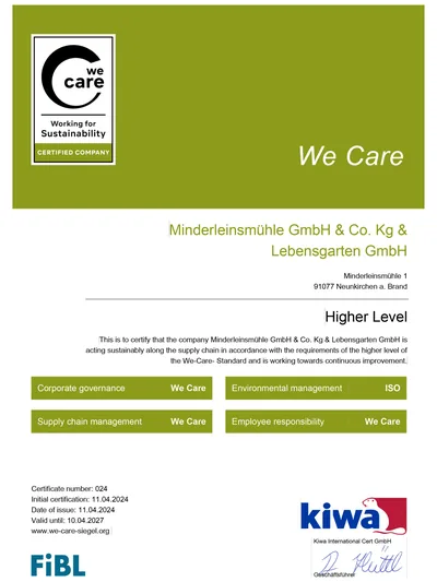 We Care Zertifikat