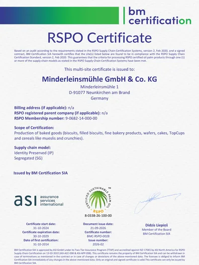 RSPO Zertifikat